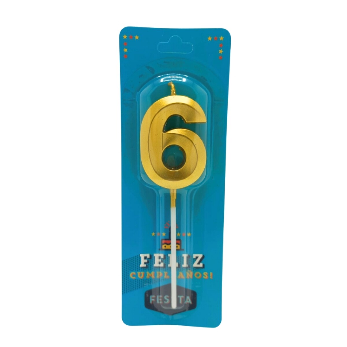 Vela Fessta Número 3D Chica Dorada - SEIS 