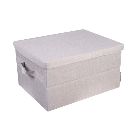 CAJA ORG PLEGABLE C/TAPA POLIESTER NATURAL-BEIGE BOX