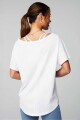 Polo Manga Corta Oversized Mujer Classic White