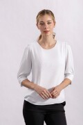 Blusa de Gasa. Natural.