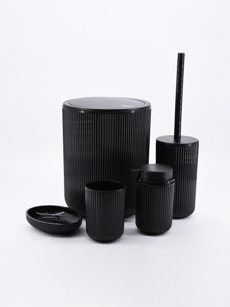 SET DE BAÑO 5 PIEZAS NEGRO