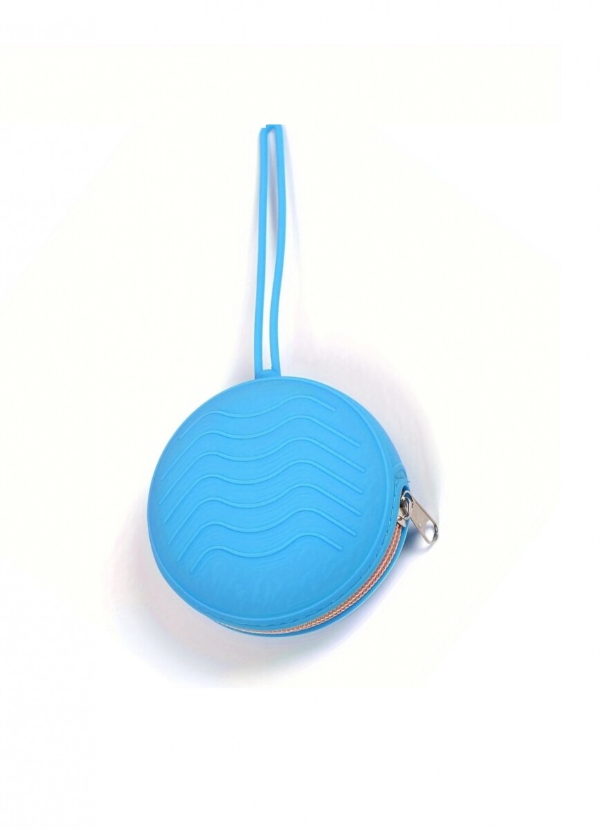 Porta chupete pod de Silicona con cierre - azul 