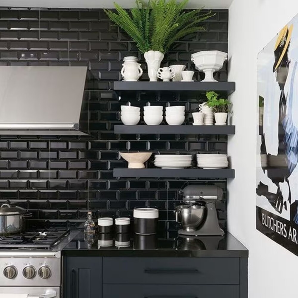 Cerámica de pared 32A13 Ladrillo Negro 32x62 cm Brillo Rectificado Cerámica De Pared 32a13 Ladrillo Negro 32x62 Cm Brillo Rectificado