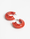 Aros Argollas Color Aros Argollas Chunky - Rojo Cereza