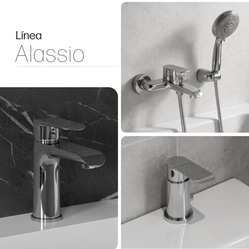 Juego Grifería Lavatorio Bajo Ducha Exterior Y Bidet CROMO