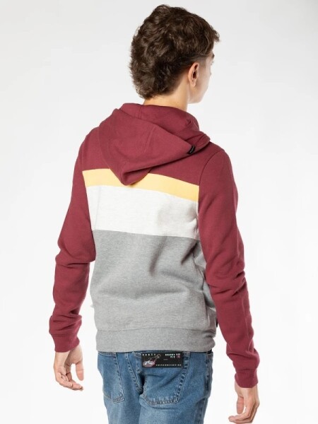 CAMPERA RUSTY BAVIO GRIS BORDO