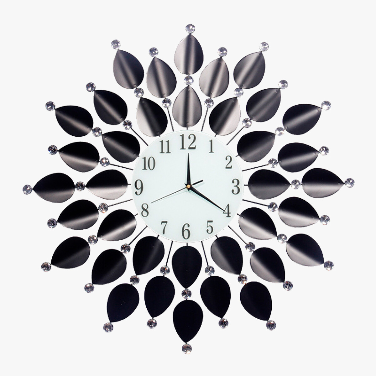 Reloj De Pared Hojas Negras 