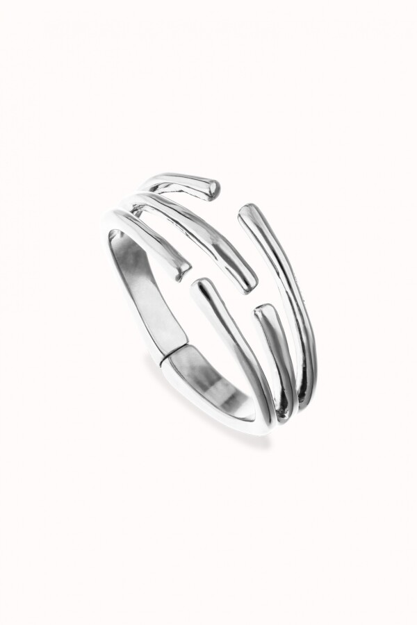 PULSERA DE ALEACIÓN DE METALES BAÑADA EN PLATA DE LEY CON FORMA DE TUBOS Pulsera