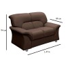 Sofa Turquia 2 Cuerpos Pu Marron Sofa Turquia 2 Cuerpos Pu Marron