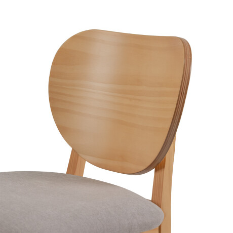 Silla Cleo - Cedro - Respaldo laminado - Tela Rústica Tostado (CH)