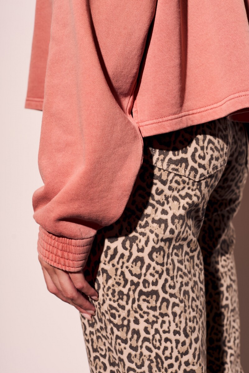 Sweater Algodón Lavado Rosa Viejo