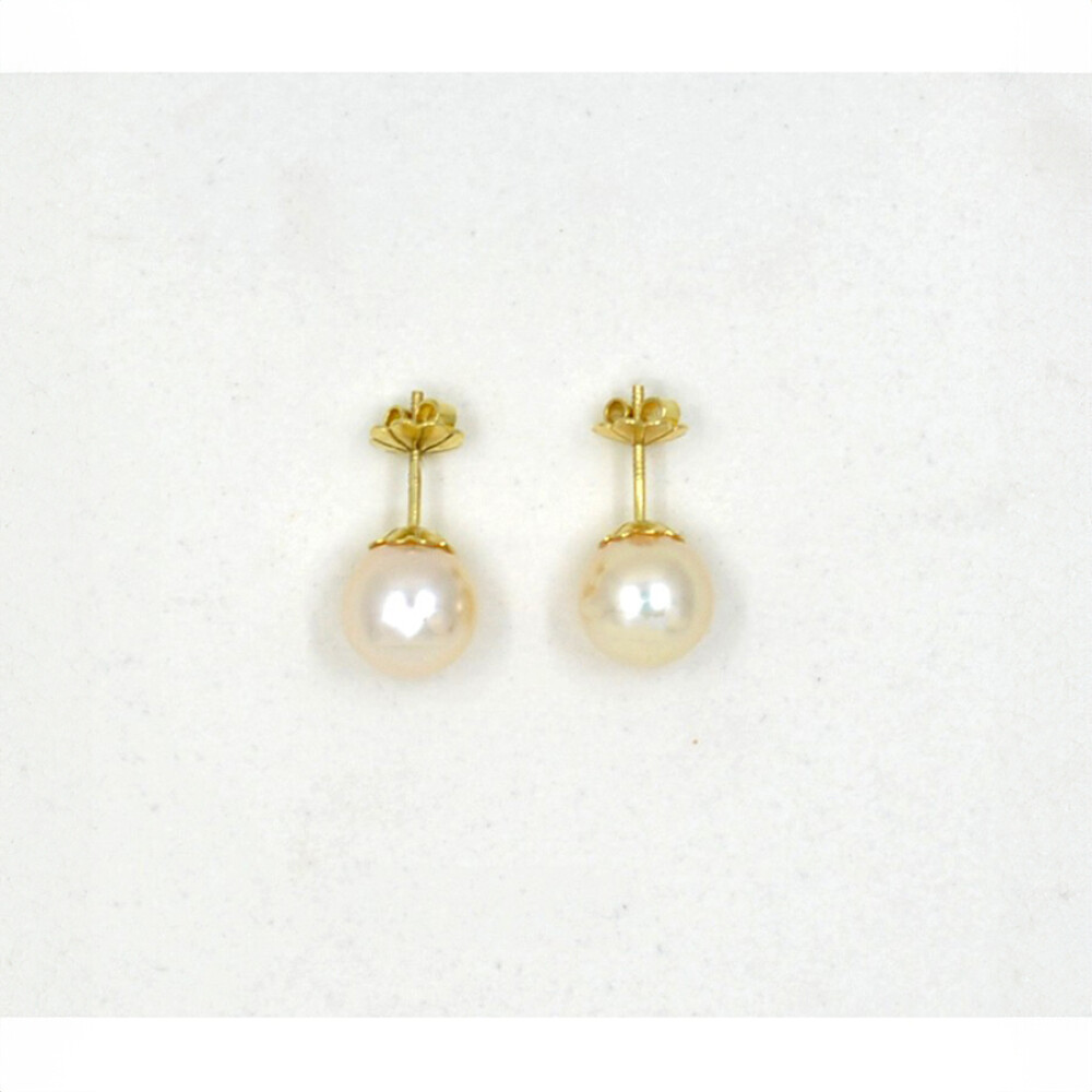 10 mm Caravanas En Oro 18K Y Perlas De Cultivo 10 mm Caravanas En Oro 18K Y Perlas De Cultivo