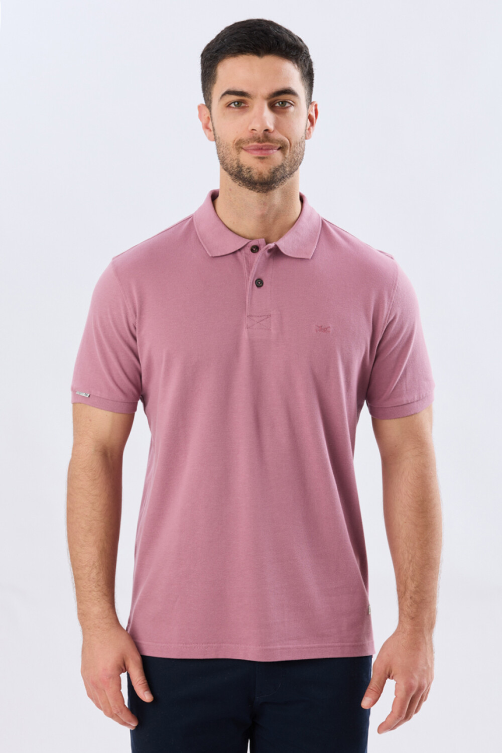 REMERA POLO LISA PIQUÉ Rosa Oscuro