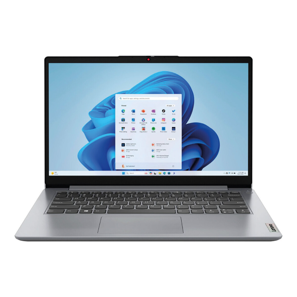 Notebook Lenovo Ideapad 1 Celeron 4gb 128gb 14 Hd Win11 Color Gris 