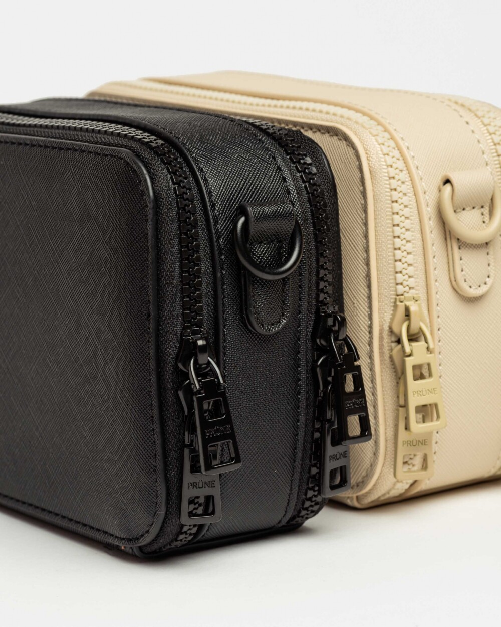 Mini bag New Penny en efecto cuero Negro