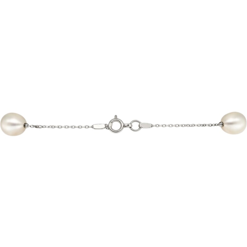Cadena Rolo - Perlas de Rio- Plata 925 -CD5114 conpiedra