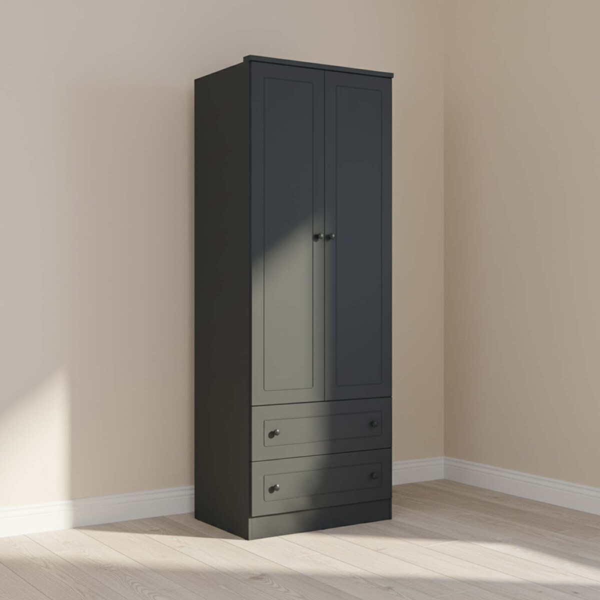 PLACARD - 2 PUERTAS MDF GRIS AMERICANO PLUS 