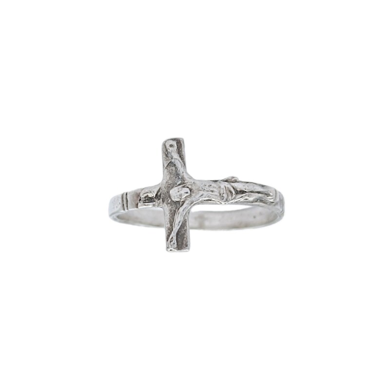 Anillo Cruz Jesús -Plata 950-Sin Piedra-AN3987 sinpiedra