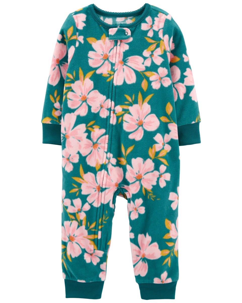 Pijama una pieza de micropolar diseño floral 