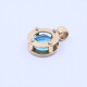 Colgante oro 18k 2 tonos con topacio azul. Colgante oro 18k 2 tonos con topacio azul.