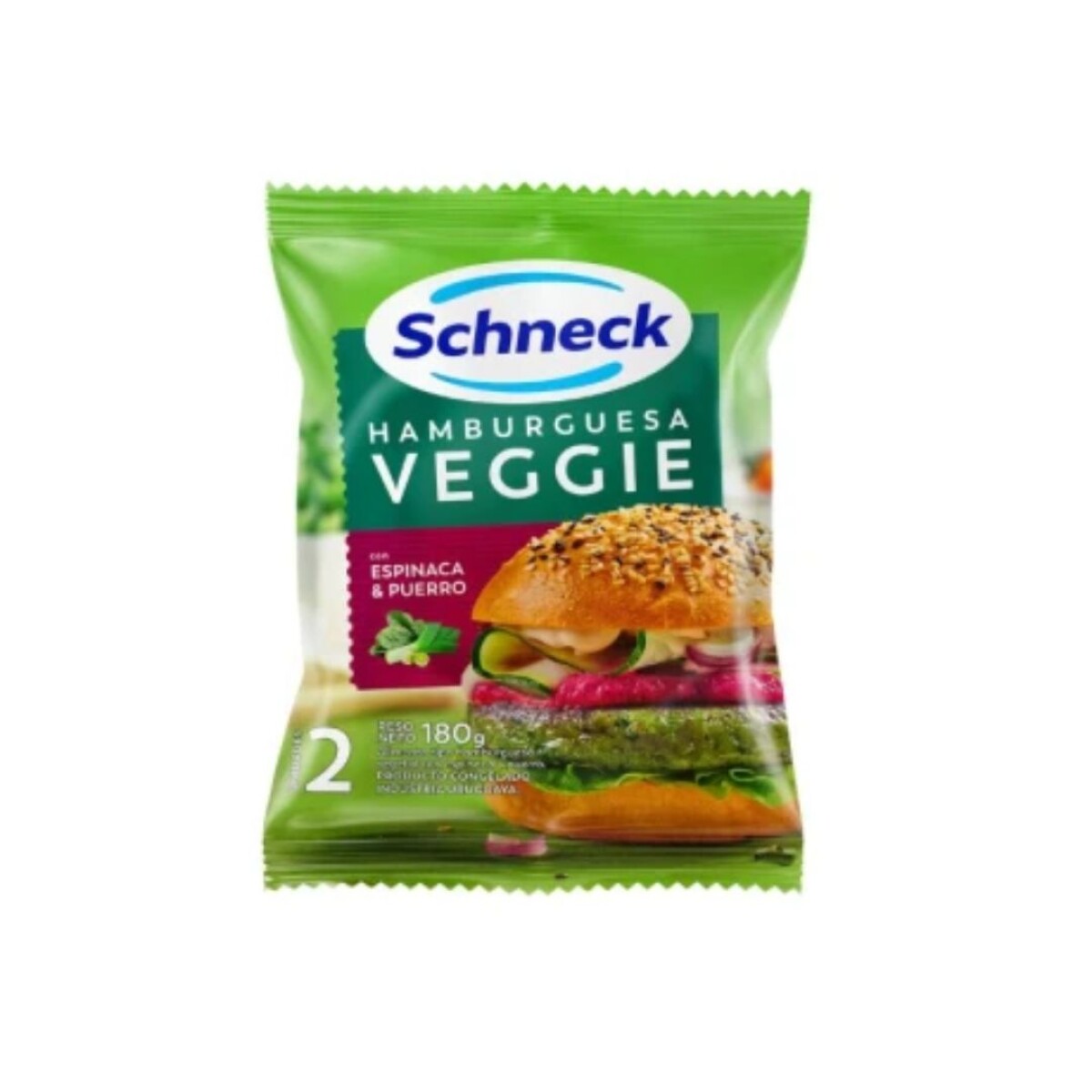 Hamburguesas Schneck Veggie de Espinaca y Puerro - 2 uds. 
