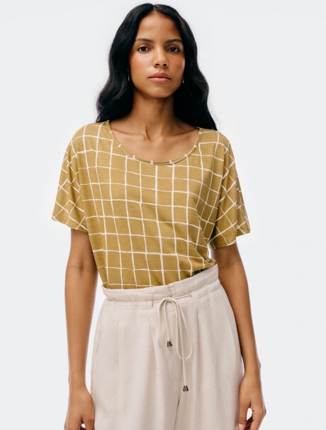 BLUSA ESTAMPADA MARRÓN