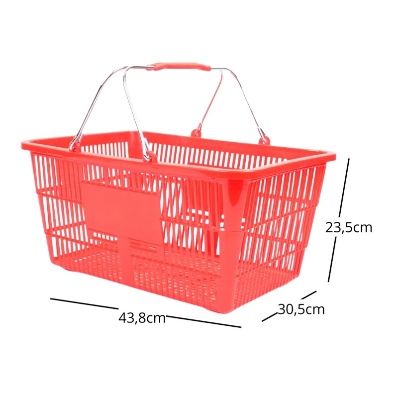Canasto supermercado ROJO