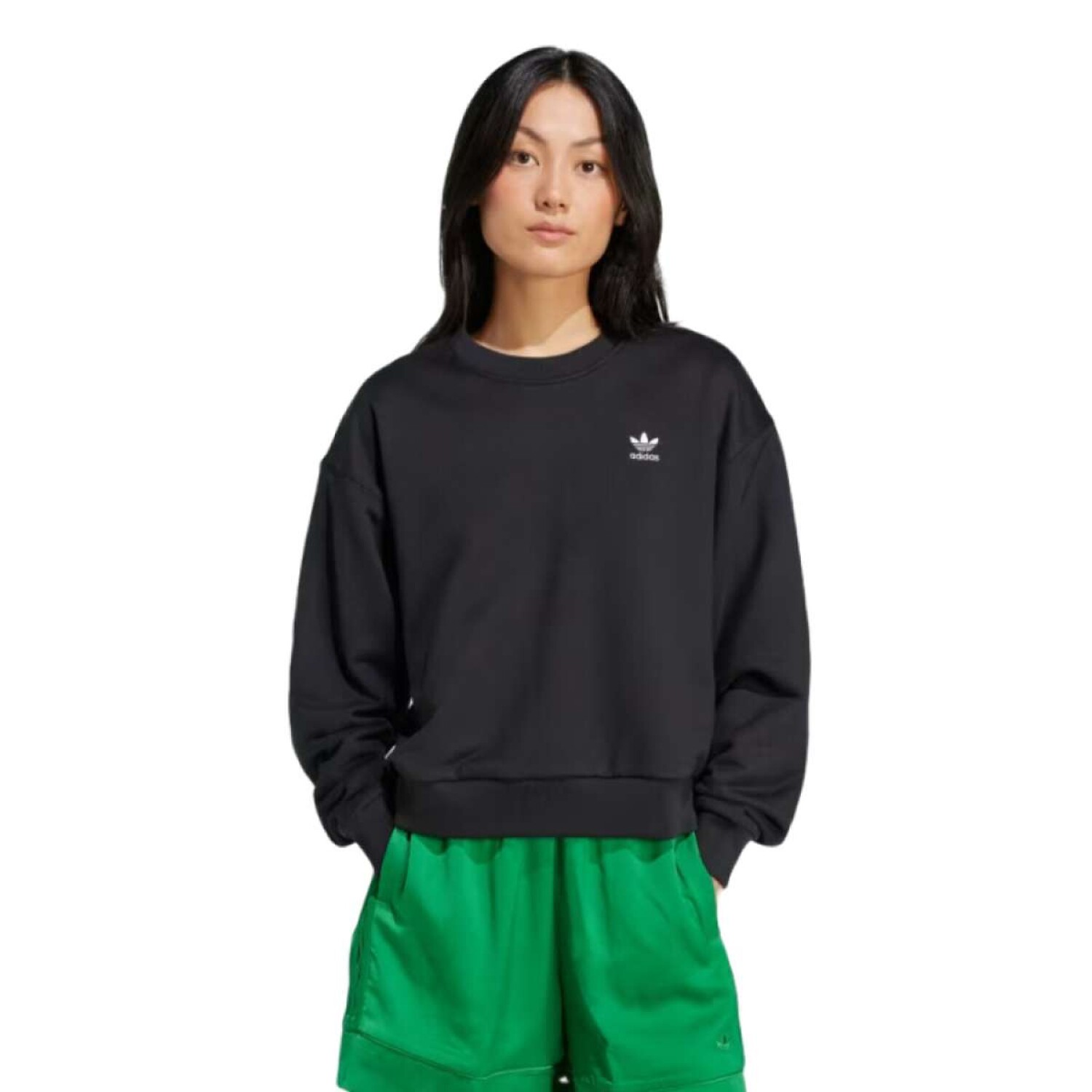 Buzo Adidas Trefoil Sweater Negro