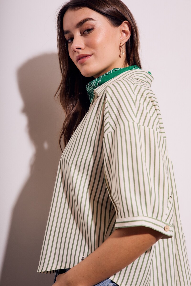 Camisa A Rayas Nácar