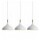Pack x3 Lámparas Colgantes Bambú Metal E27 Diseño Nórdico Blanco