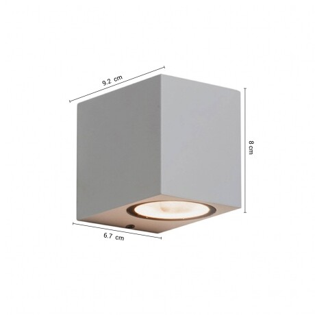 ADAP21 Luminaria de Pared Unidireccional Minimal Pequeño - Gris