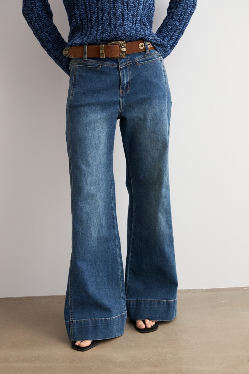 Jean wide leg Flora jean medio