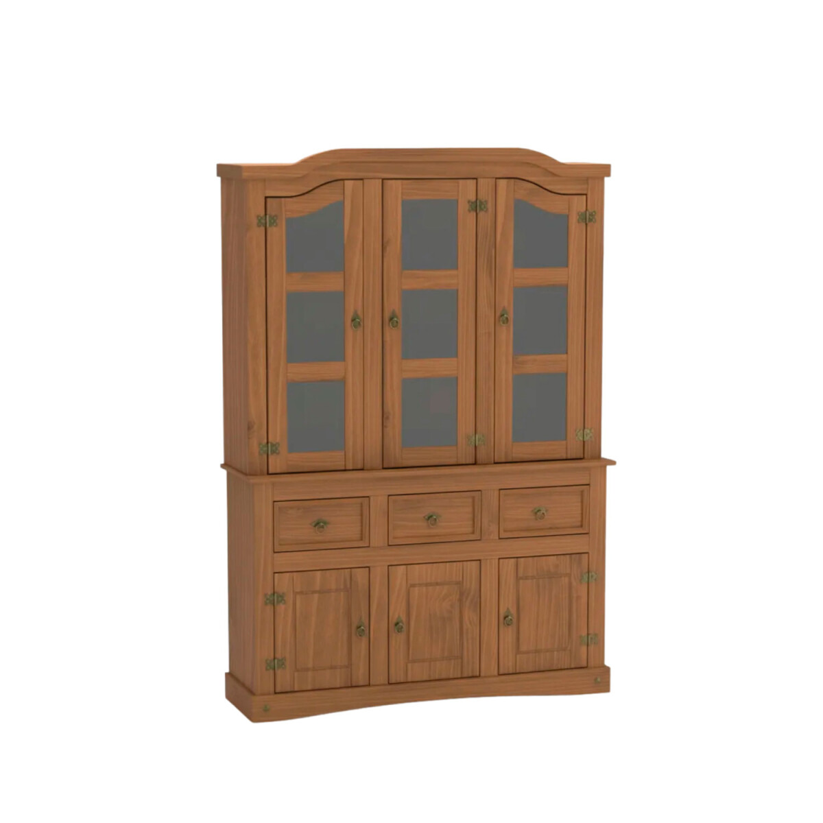 Cristalero Armario Lumax Aparador 6 Puertas y 3 Cajones madera maciza 