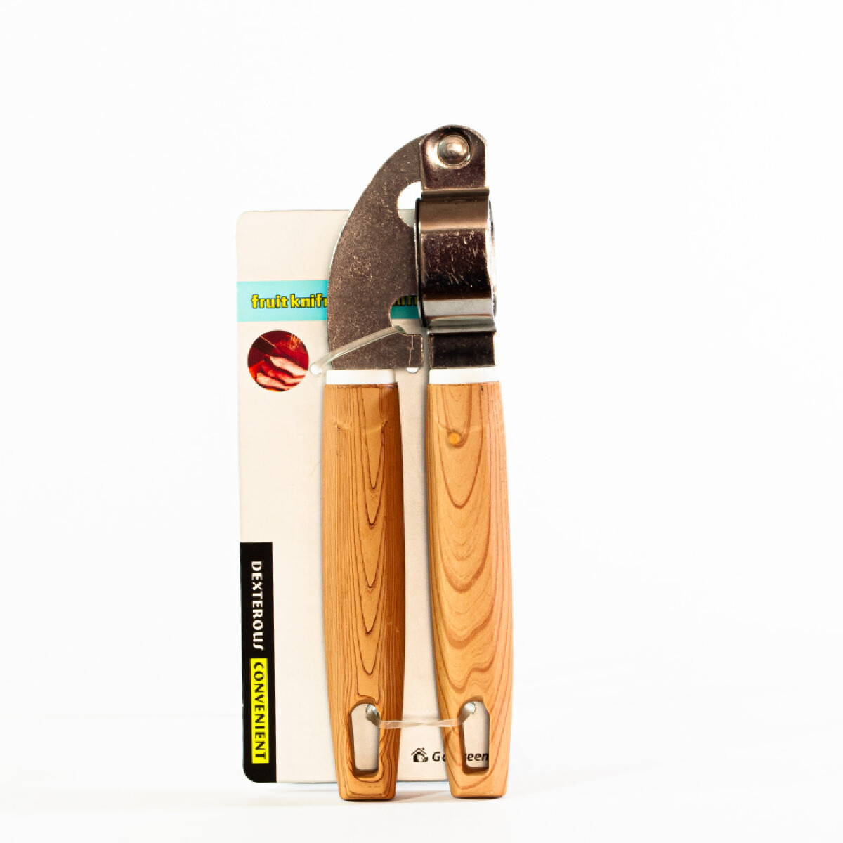 OUTLET Prensador picador de ajo mango de madera - Outlet Prensador Picador De Ajo Mango De Madera 