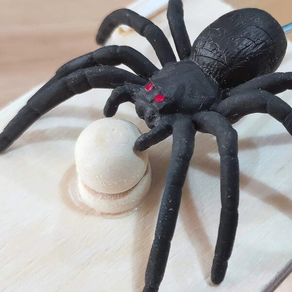 Caja Madera Sorpresa Araña Falsa Escondida Para Bromas Variante Modelo Madera