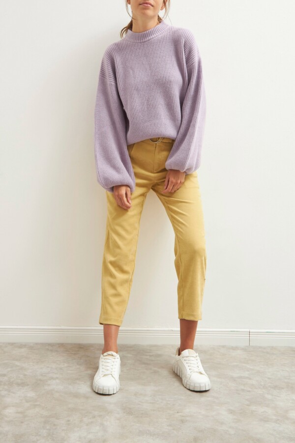 Sweater mangas abuchonadas lila