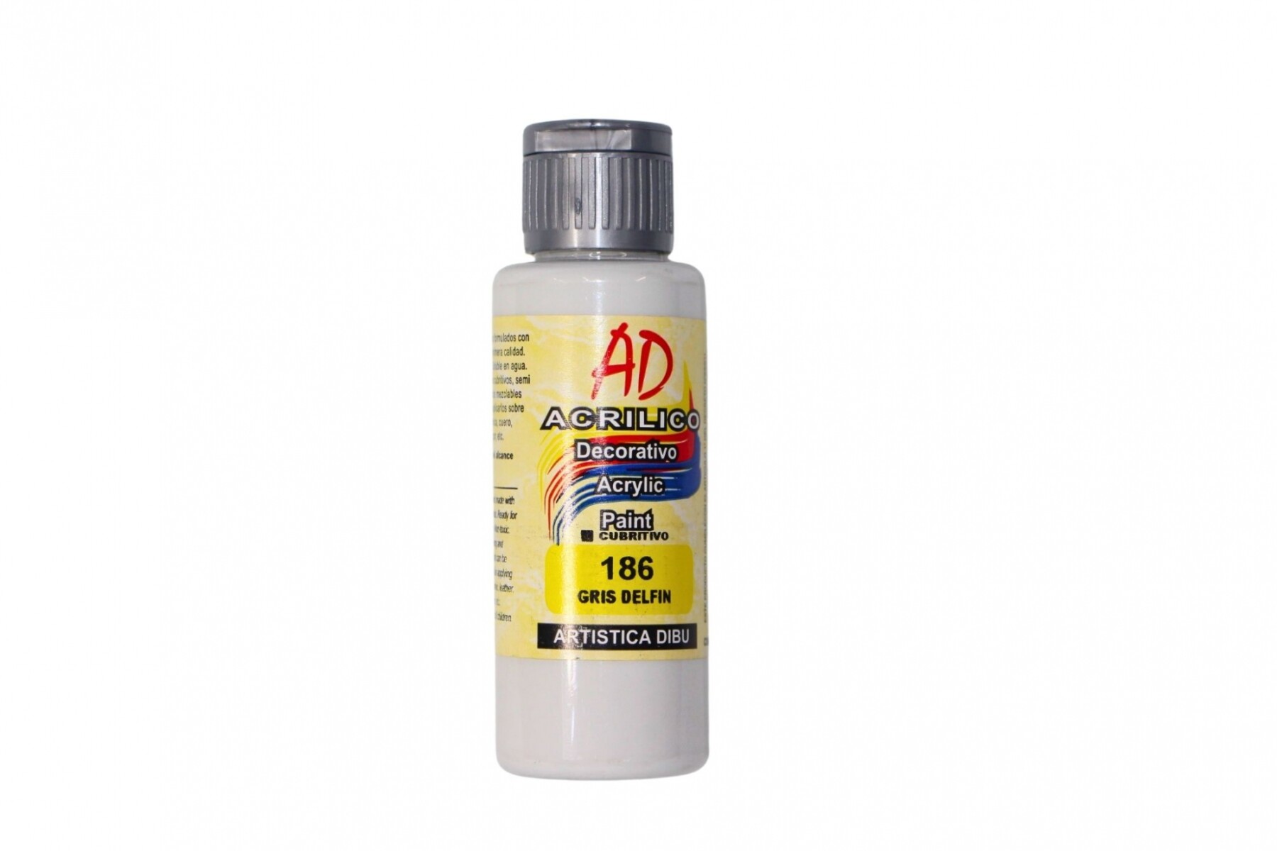 PINTURA ACRILICA ARTISTICA DIBU 60 ML. DIFERENTES COLORES - COLOR GRIS DELFIN 186 