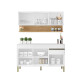 JUEGO COCINA MODULAR MOBILIARIO MADERA MDP LINE BLANCO BLANCO