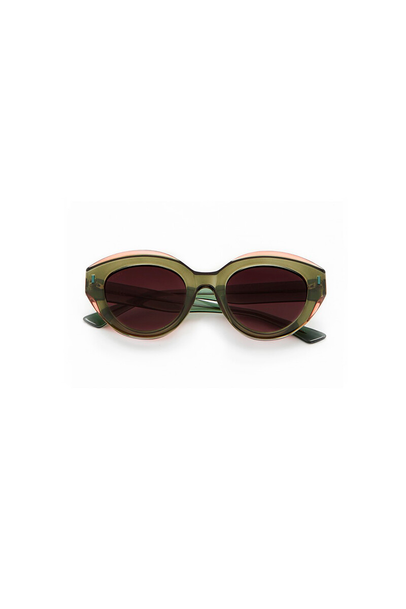 Lentes Tiwi Anne Bicolor Shiny Green/pink With Burgundy Gradient Lenses