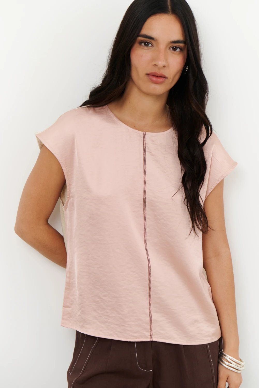 BLUSA LINO SATEN