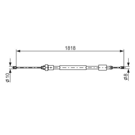 CABLE DE COMANDO CITROEN - PEUGEOT FRENO MANO DER PARTNER BERLINGO 96/ 1818MM PGT905 - CABLE DE COMANDO CITROEN - PEUGEOT FRENO MANO DER PARTNER BERLINGO 96/ 1818MM PGT905 -