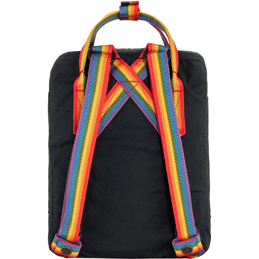 Mochila Fjallraven Kanken Rainbow Mini Unisex Black-Rainbow Pattern