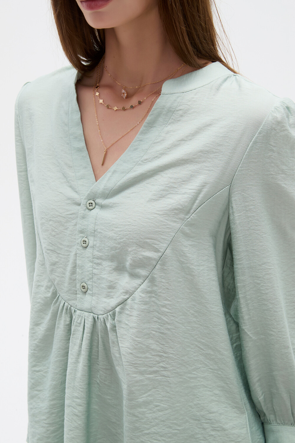 Blusa Qurel Verde Grisaceo