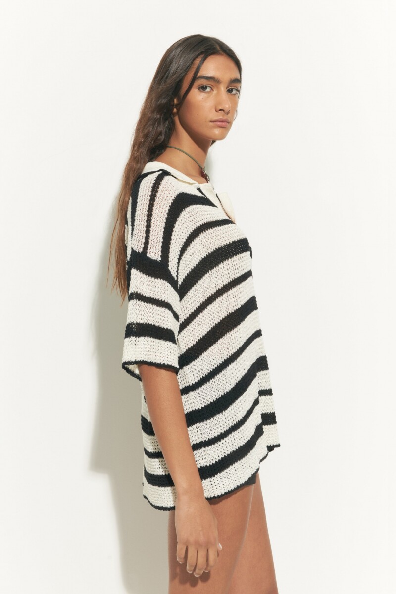 Blusa tejida negro