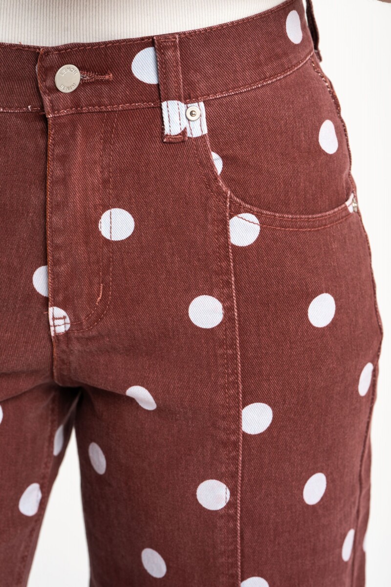 Jean Print Lunares Rojo