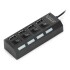 Hub Usb 2.0 Multiplicador De Puertos Usb X 4 Interruptor Led Hub Usb 2.0 Multiplicador De Puertos Usb X 4 Interruptor Led