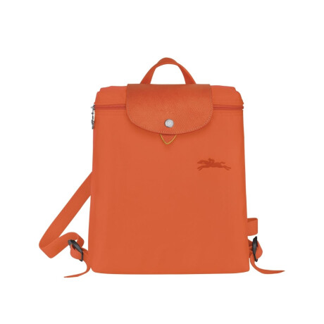 Mochila Longchamp plegable de nylon con cierre, Le pliage M Naranja