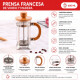 Prensa Francesa Vidrio y Madera 600 ML MADERA