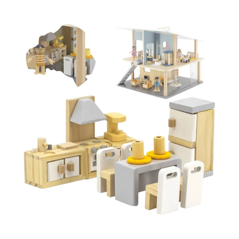 Set Cocina y Comedor Polar B Madera Set Cocina y Comedor Polar B Madera