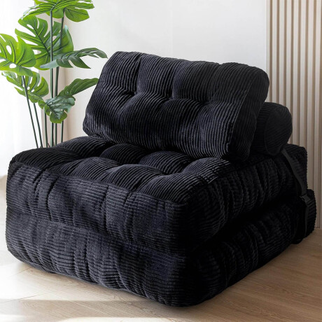 Sofá Sillón Cama Plegable Cloudnest + Almohada Living Negro